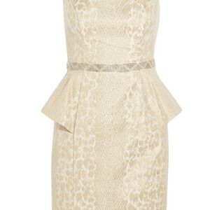 Elegant Cream Peplum Dress